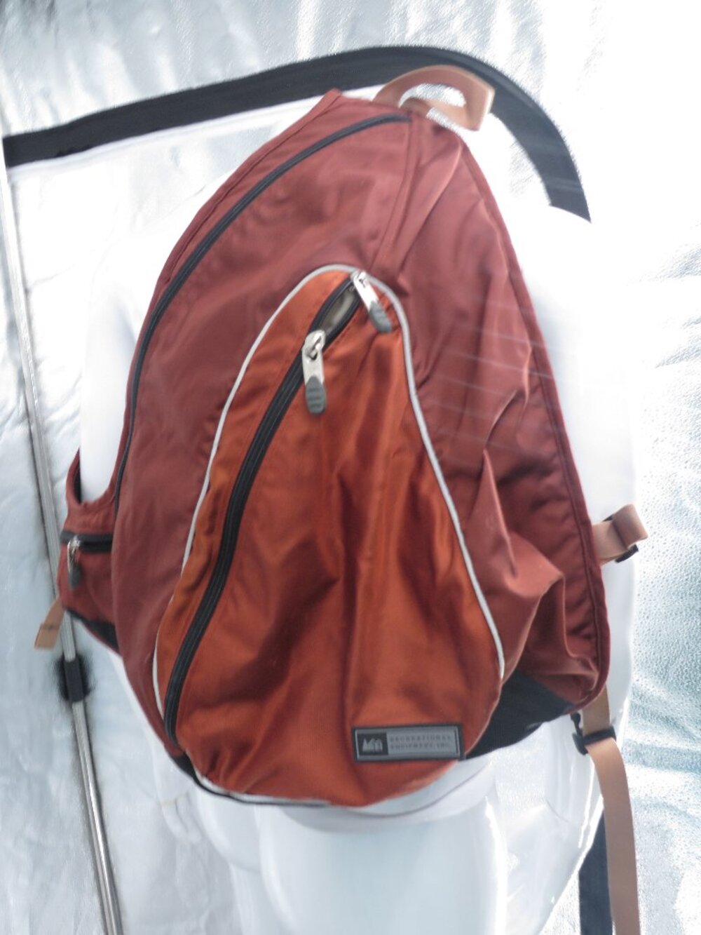 REI Sling Bag Backpack Rust Brown Orange One Size Crossbody Outdoor Hiking Y2K